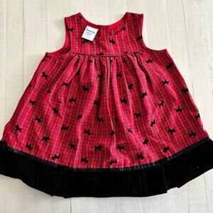 Red and Black Scotties Dress Samara Scottish Dogs Dress Size 3T